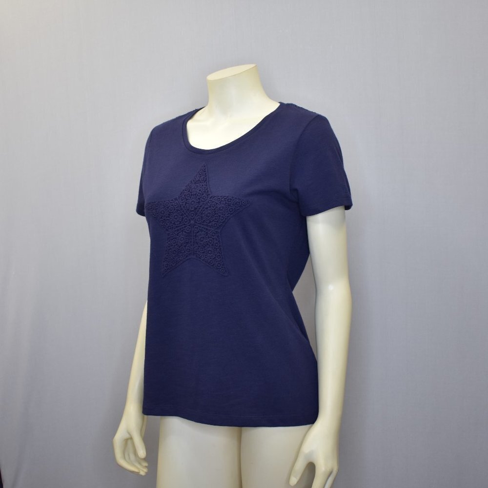 TOMMY HILFIGER STAR LACE BACK TEE MD